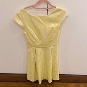 Teeze Me Yellow Lace Mini Dress